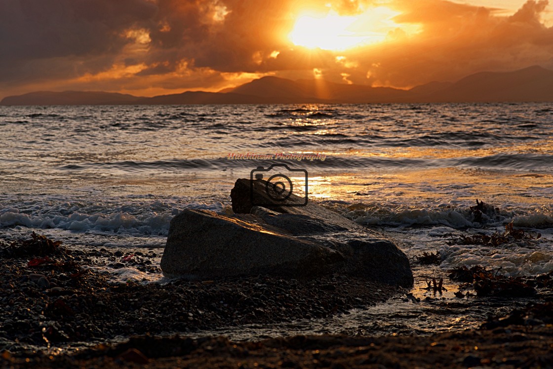 "Sunset over Mull" stock image