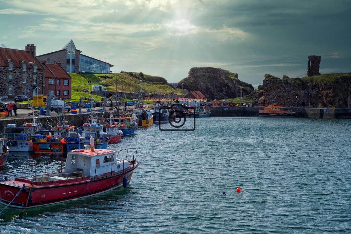 "Dunbar Harbour" stock image