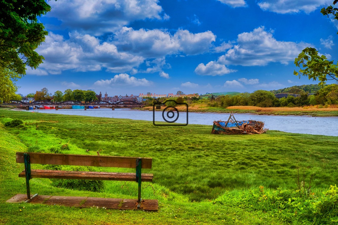 "Summer on the River Dee" stock image