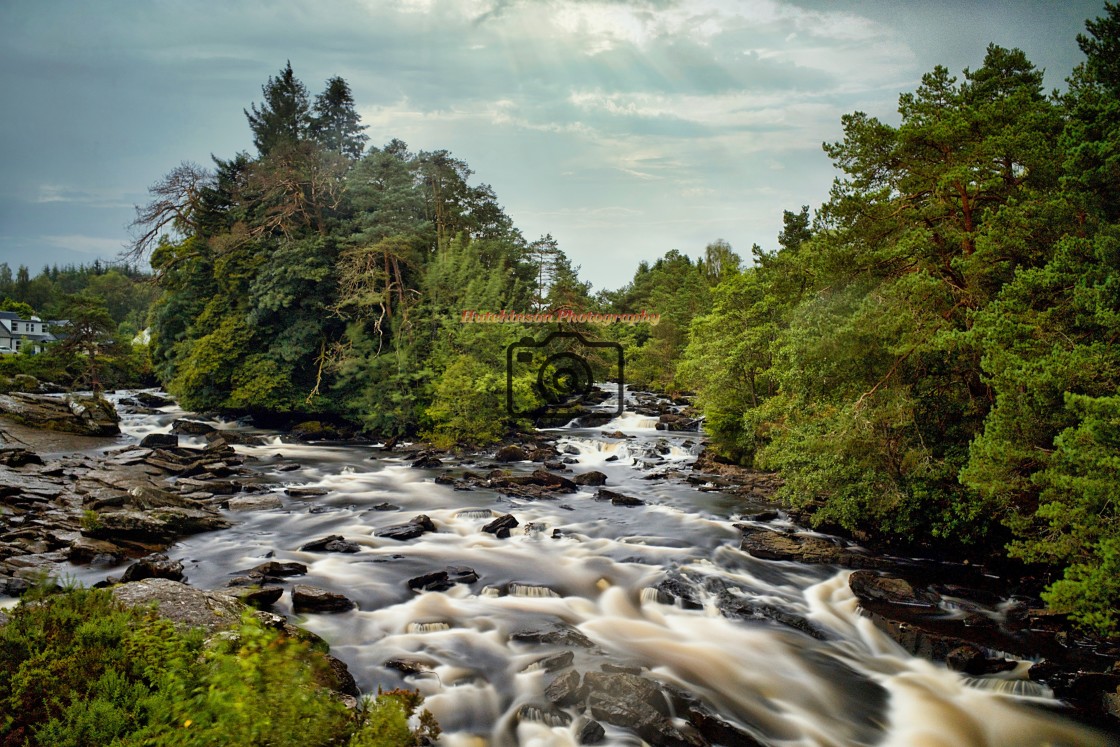 "Falls of Dochart" stock image