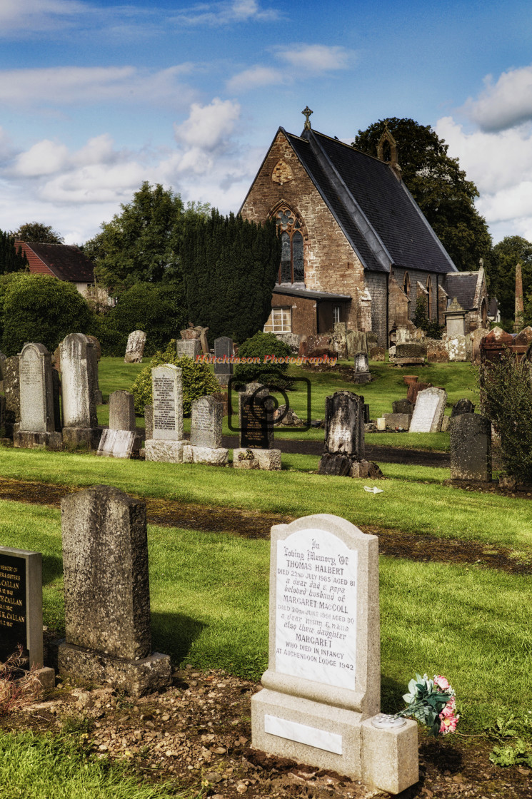 "Churchyard in Dalrymple" stock image