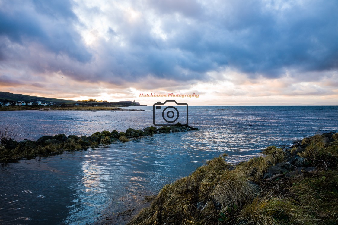 "Ayr Coast in winter" stock image