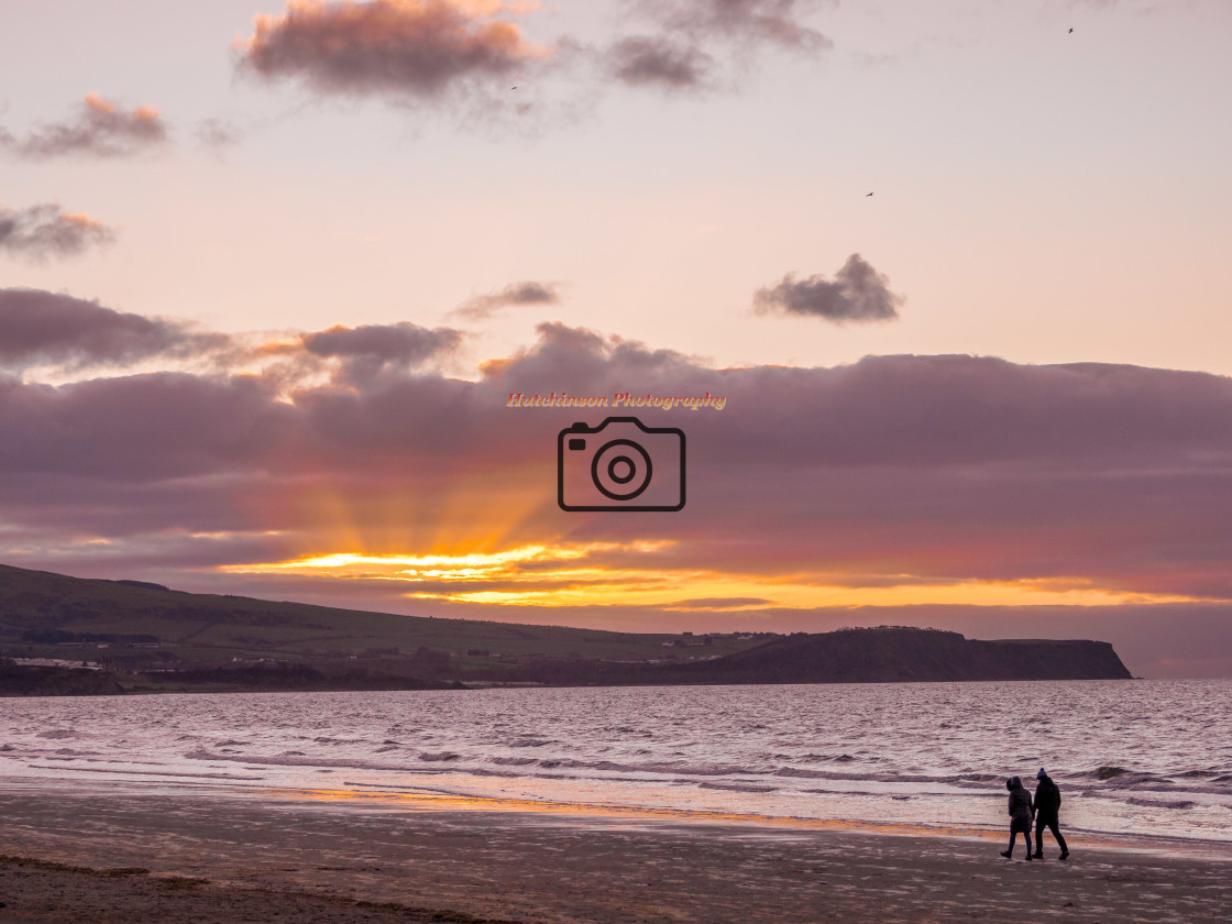 "Ayrshire sunset" stock image