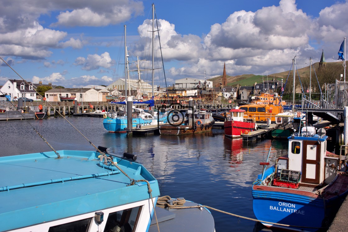 "Girvan Harbour" stock image