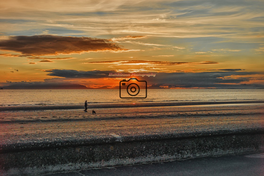 "Ayrshire Sunset" stock image