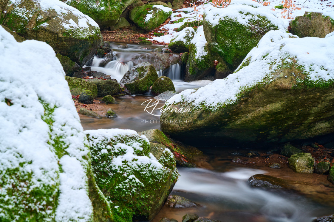 "a winter stream" stock image