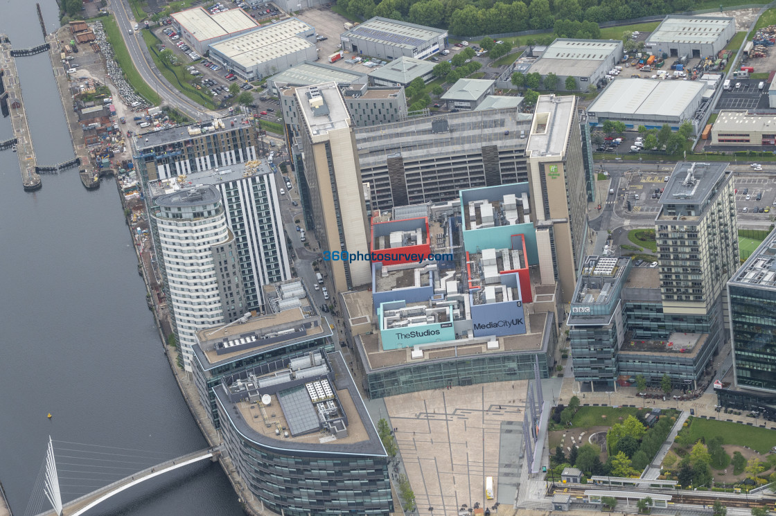 "Aerial photo Media City UK" stock image