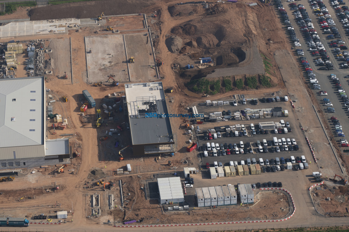 "Aerial photo East Midlands airport" stock image