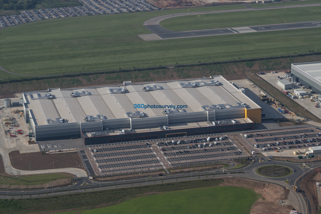 "Aerial photo East Midlands Gateway" stock image