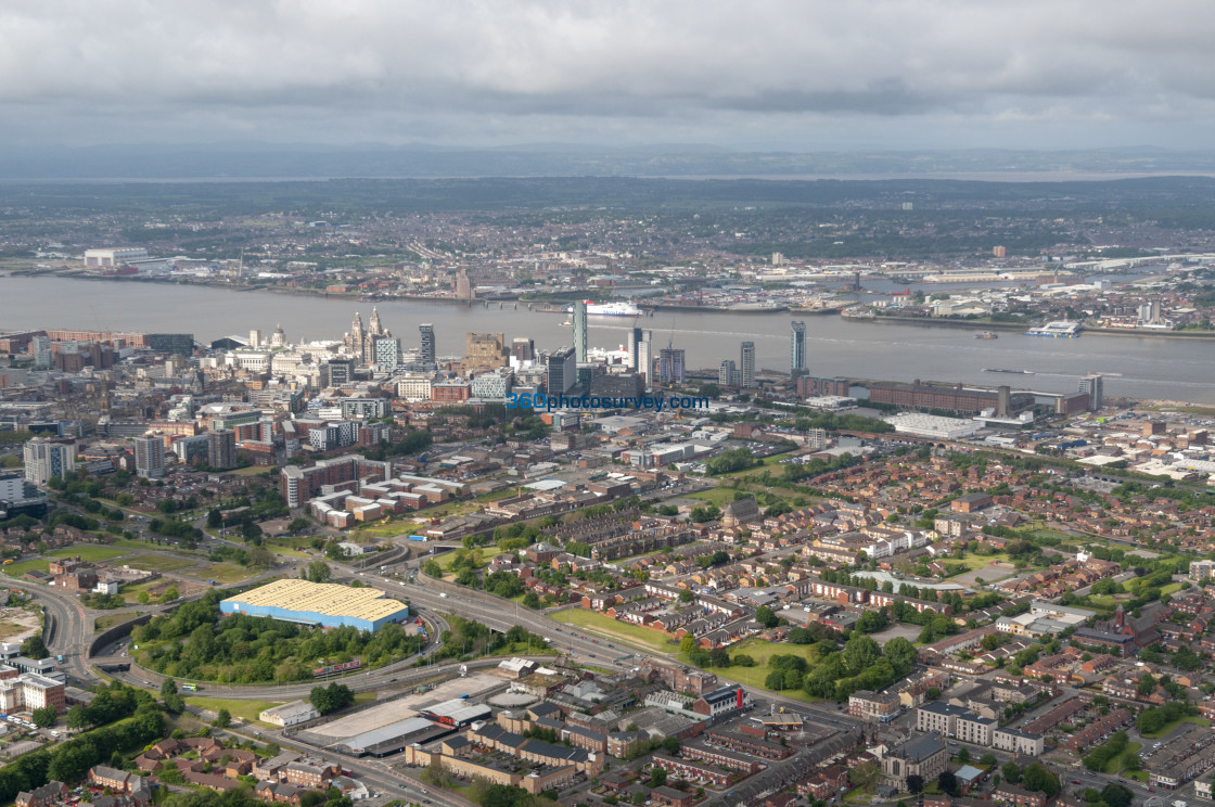 "Aerial photo Liverpool" stock image