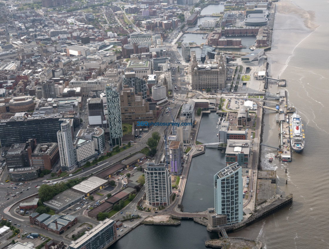 "Aerial photo Liverpool" stock image