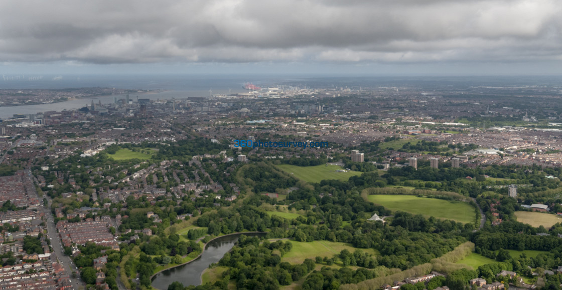 "Aerial photo Liverpool" stock image