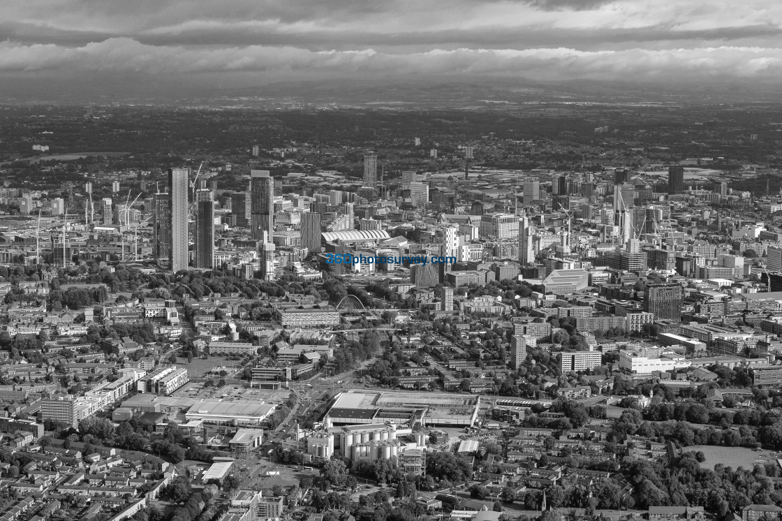 "Manchester aerial photo" stock image