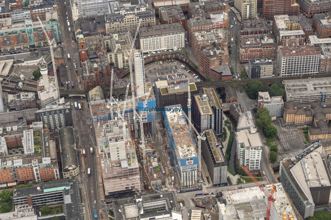 "Manchester aerial photo" stock image