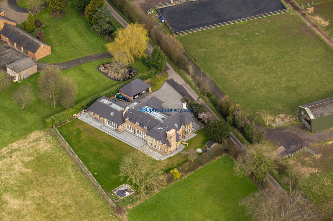 "Higham on the Hill aerial photo 200313" stock image