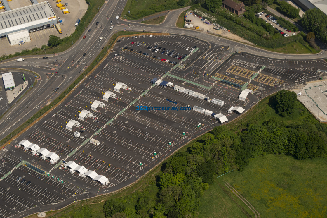 "Manchester Airport aerial photo" stock image