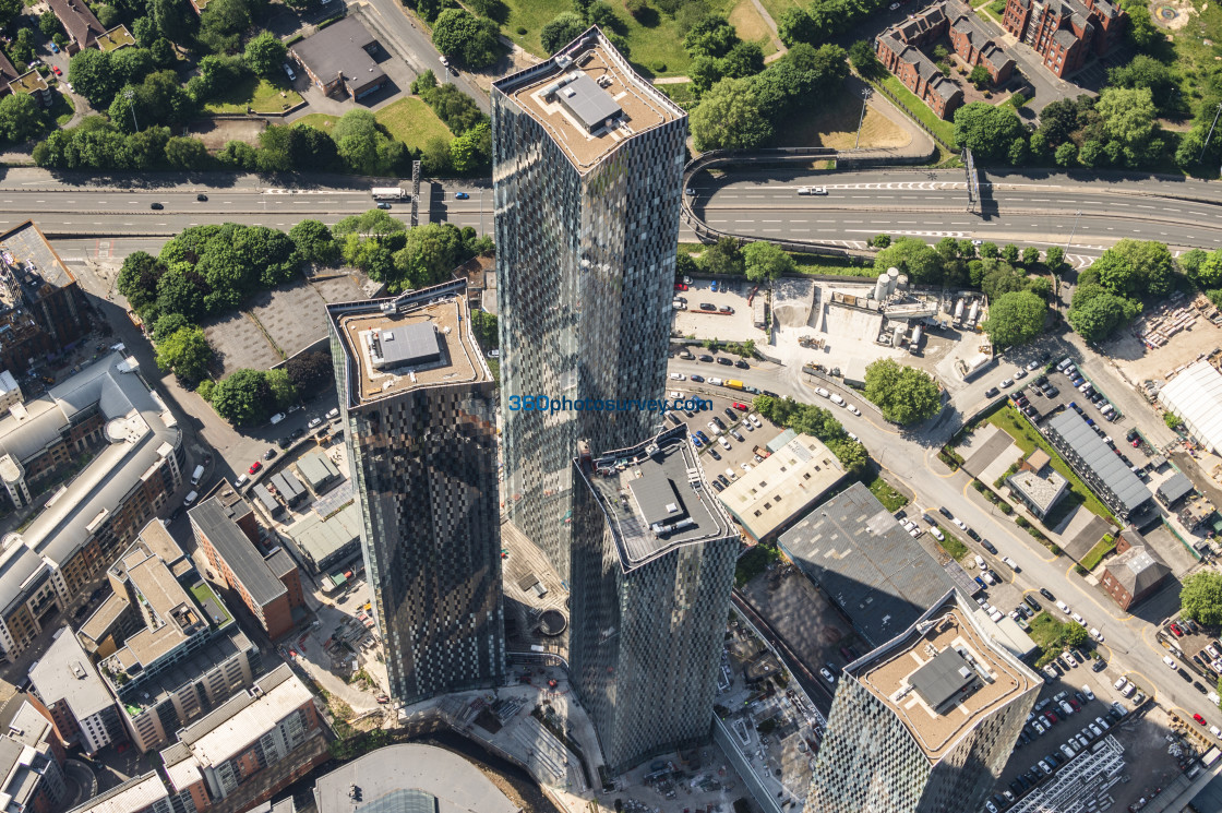 "Manchester aerial photo" stock image