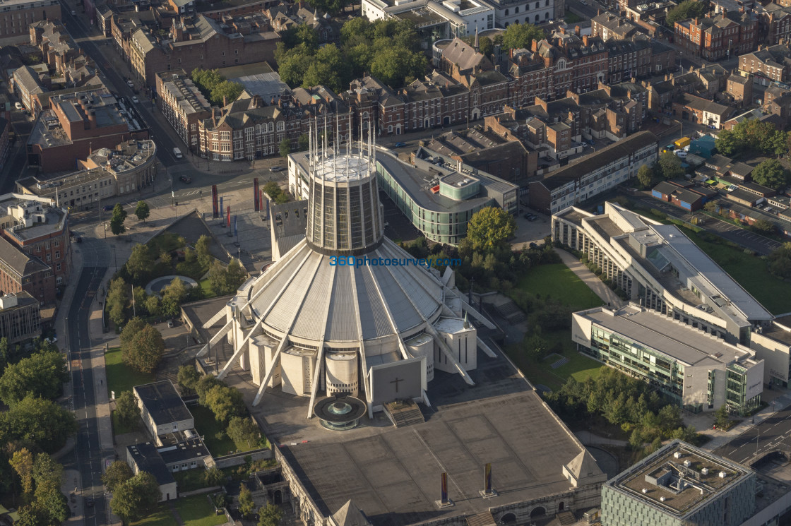 "Liverpool Catholic Cathedral aerial photo 200919 21" stock image