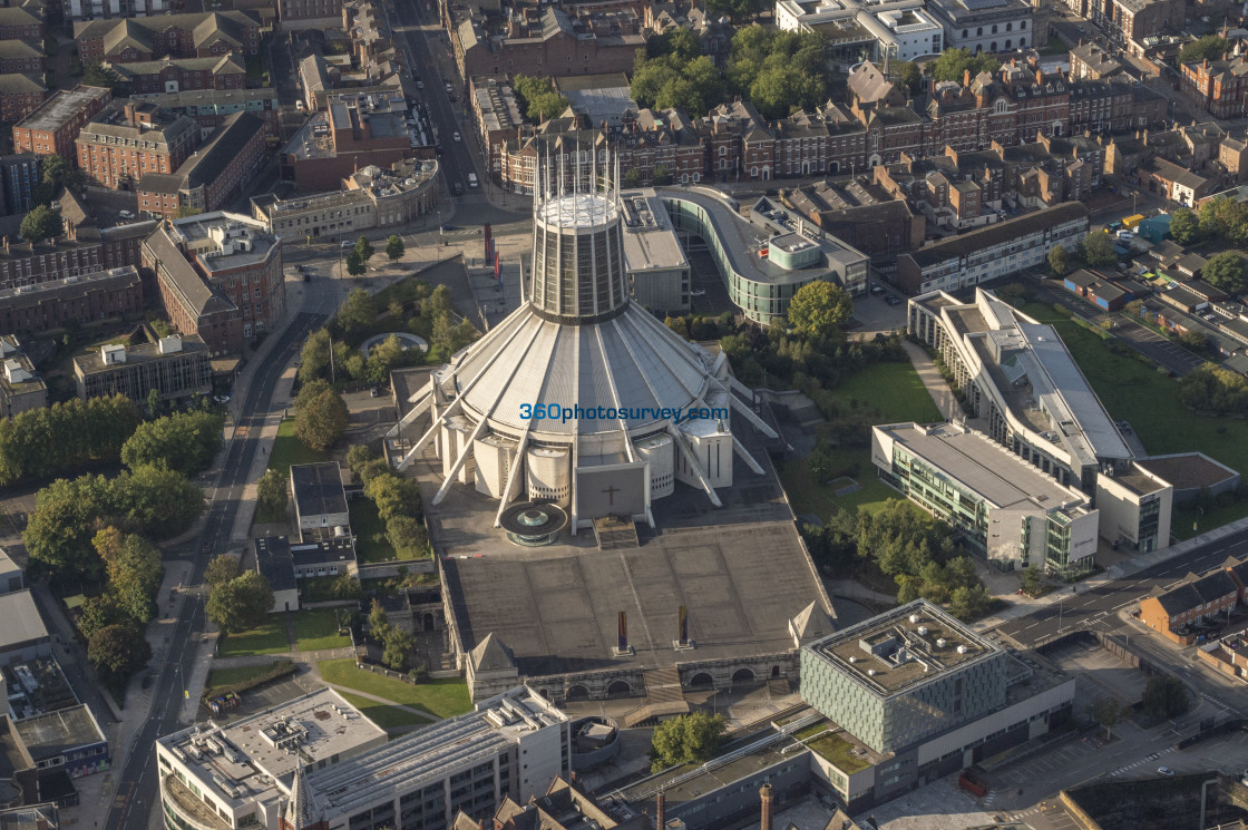 "Liverpool Catholic Cathedral aerial photo 200919 21" stock image