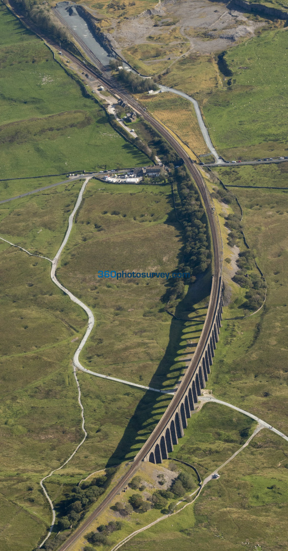 "Ribblehead Viaduct aerial photo 200919 128" stock image