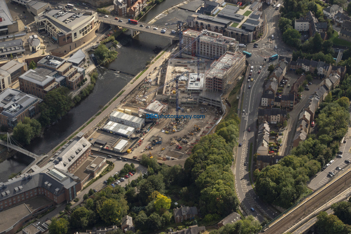 "Durham Milburngate aerial photo 200919 116" stock image