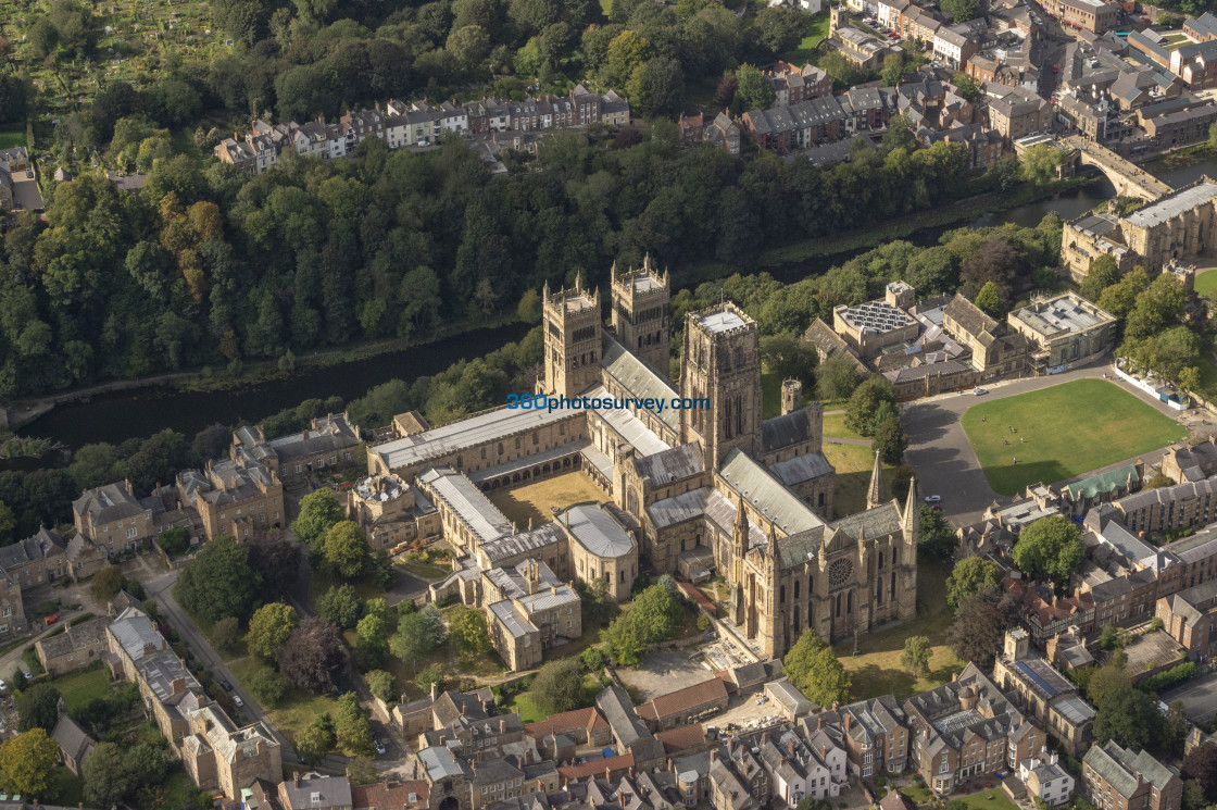 "Durham Cathedral aerial photo 200919 115" stock image