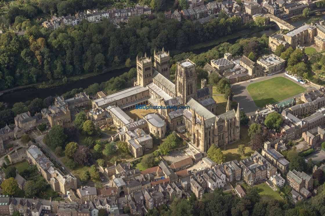 "Durham Cathedral aerial photo 200919 115" stock image