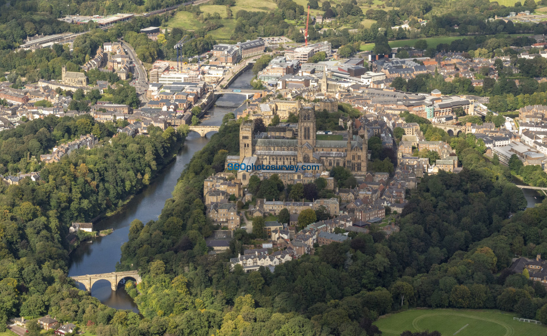 "Durham Cathedral aerial photo 200919 115" stock image