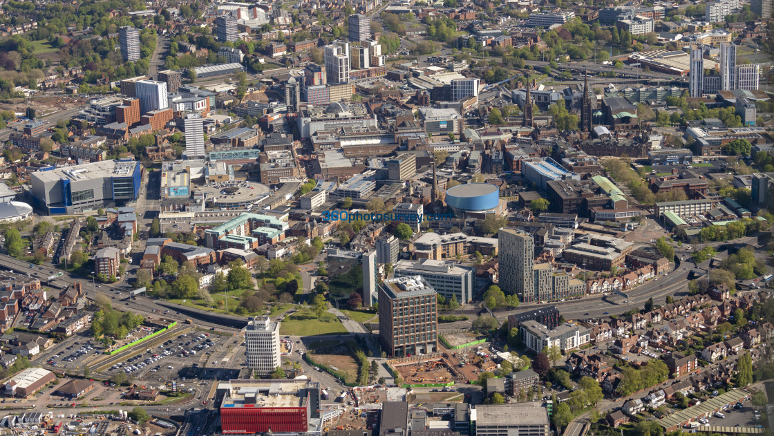 "Coventry City Centre aerial photo 210507 26" stock image