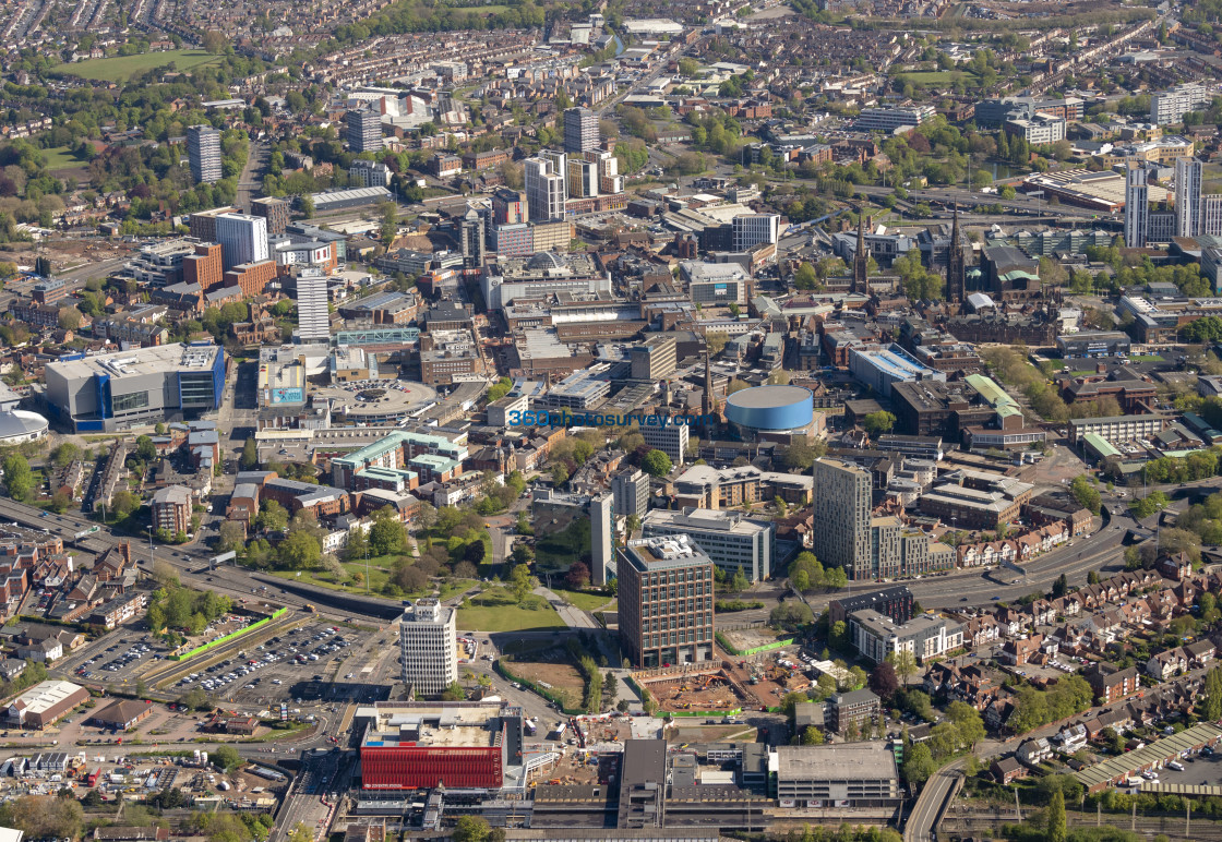 "Coventry City Centre aerial photo 210507 26" stock image