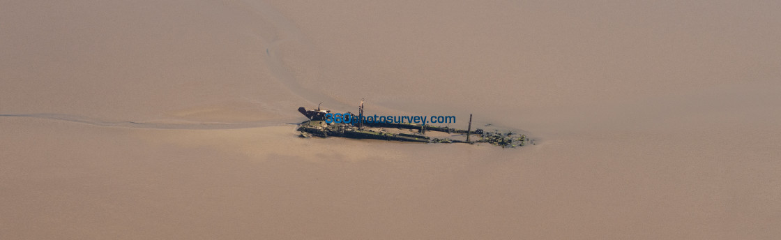 "Wrecked ships aerial photo 210607 62" stock image