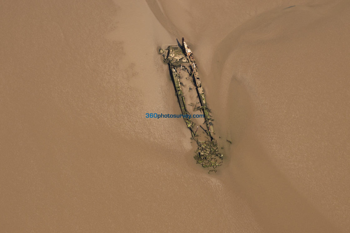 "Wrecked ships aerial photo 210607 62" stock image