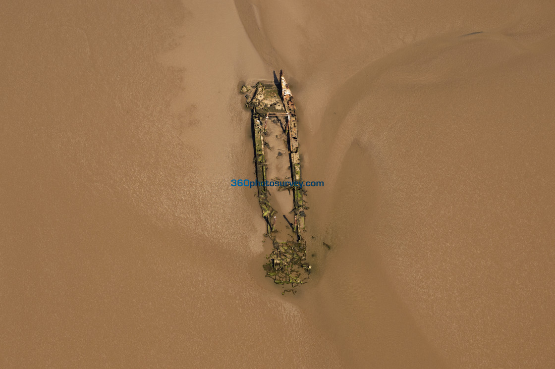 "Wrecked ships aerial photo 210607 62" stock image