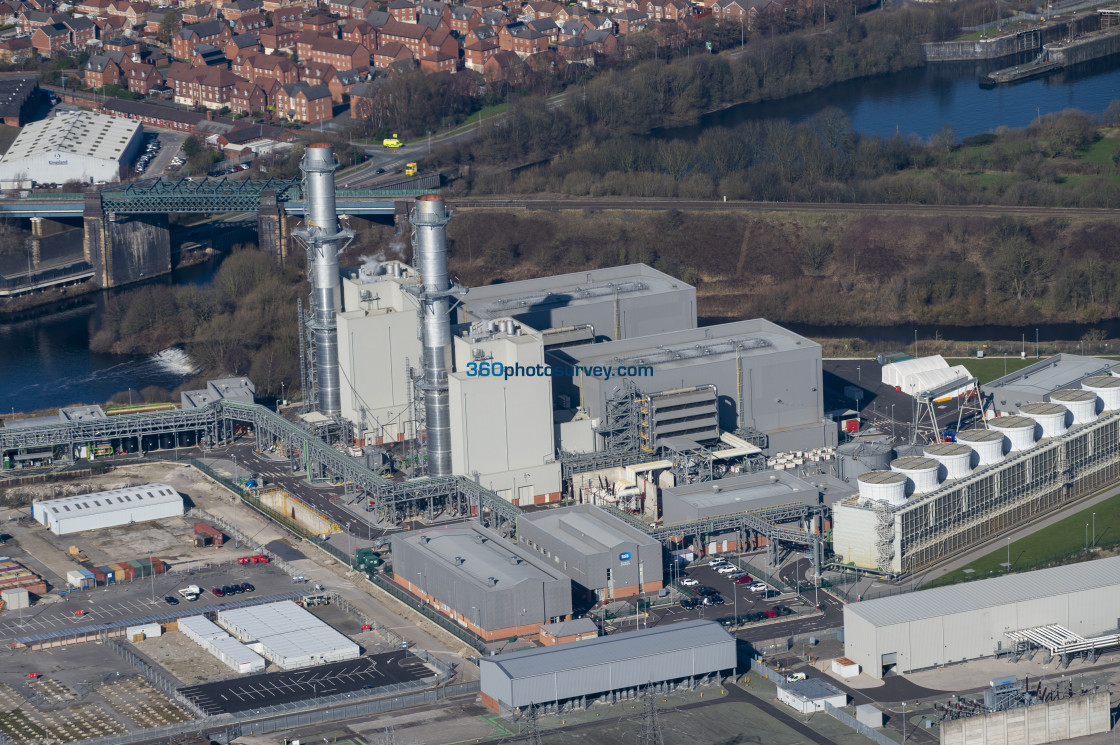 "Carrington aerial photo power station 190225" stock image