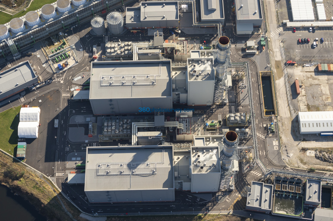 "Carrington aerial photo power station 190225" stock image