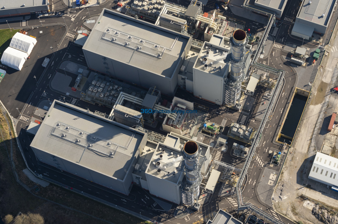 "Carrington aerial photo power station 190225" stock image