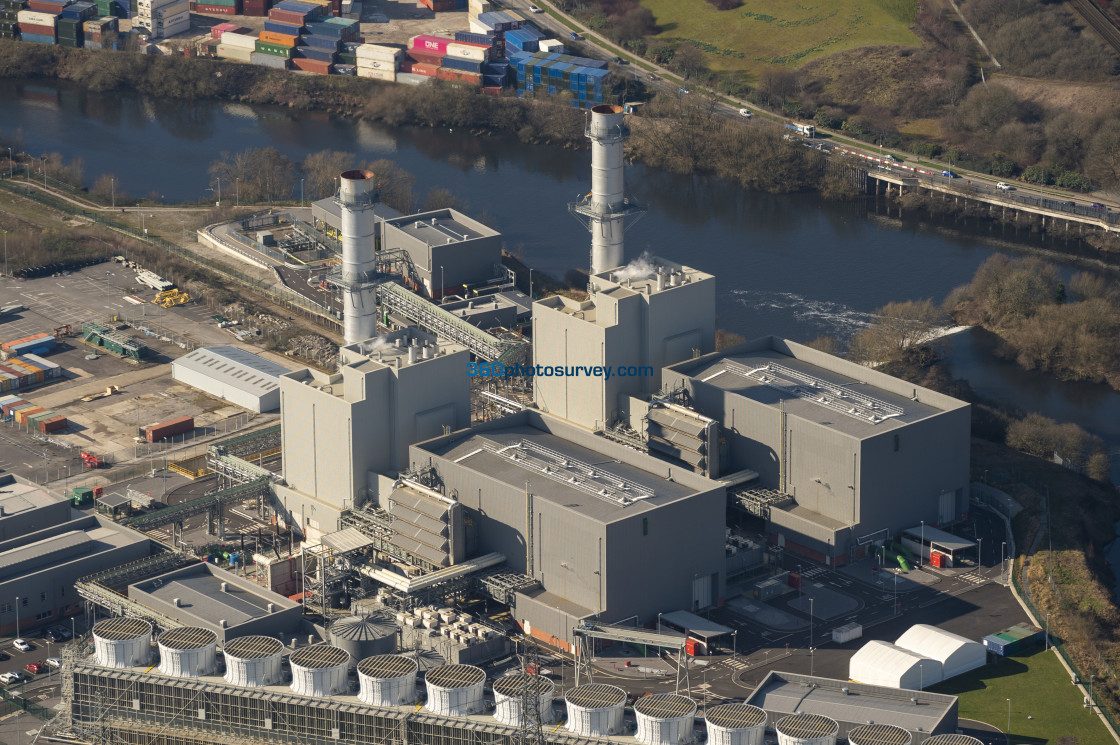 "Carrington aerial photo power station 190225" stock image