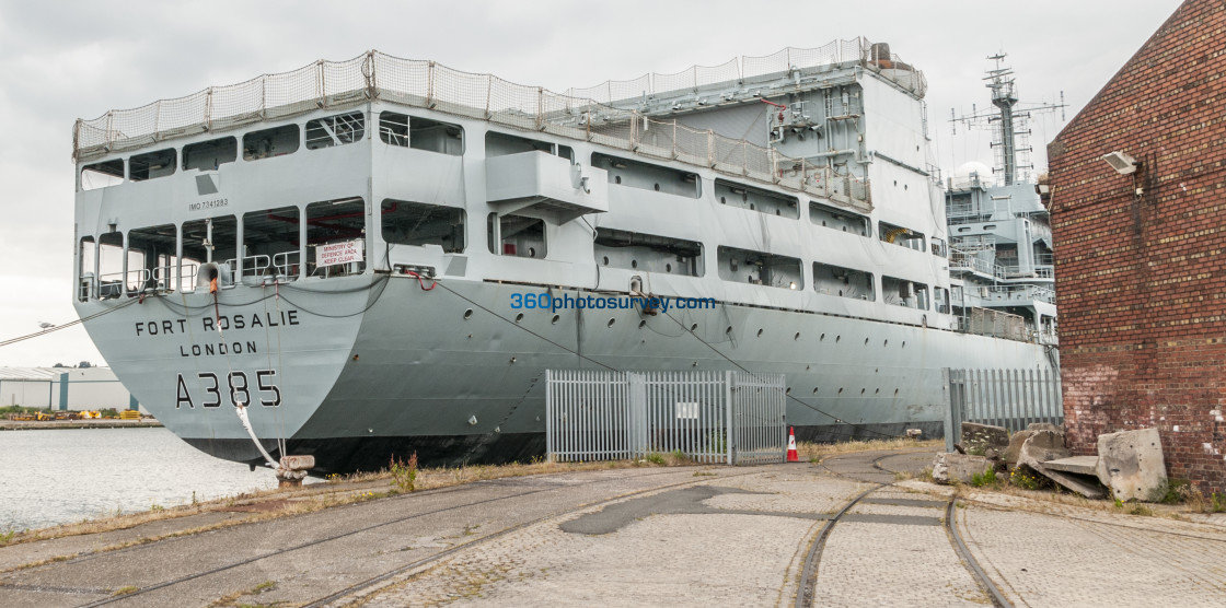 "Fort Rosalie mothballed in Gillbrook Basin 210620 4" stock image