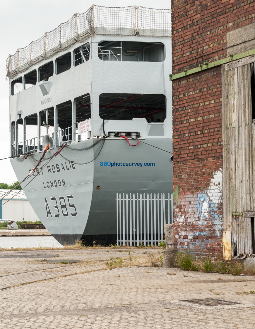 "Fort Rosalie mothballed in Gillbrook Basin 210620 4" stock image