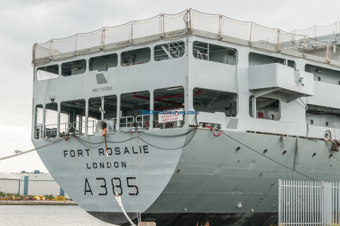 "Fort Rosalie mothballed in Gillbrook Basin 210620 4" stock image