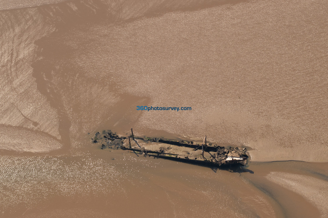 "The Wash wrecks aerial photos 210908 63" stock image