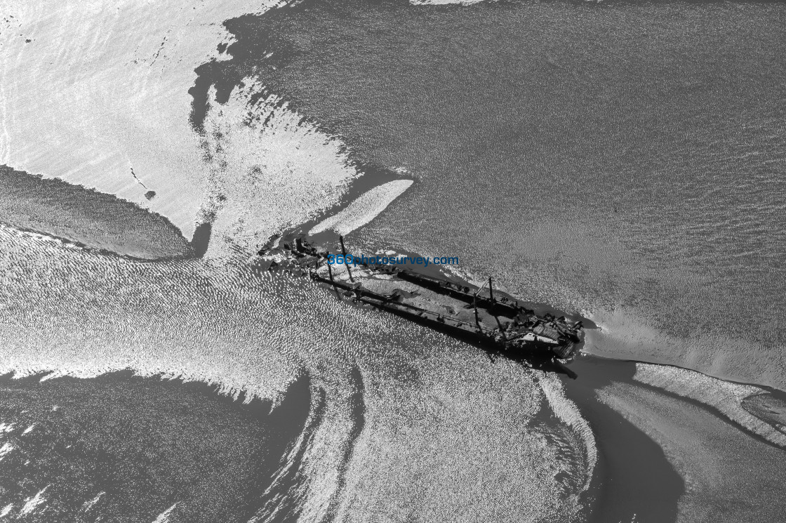 "The Wash wrecks aerial photos 210908 63" stock image