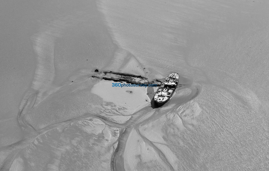 "The Wash wrecks aerial photos 210908 63" stock image