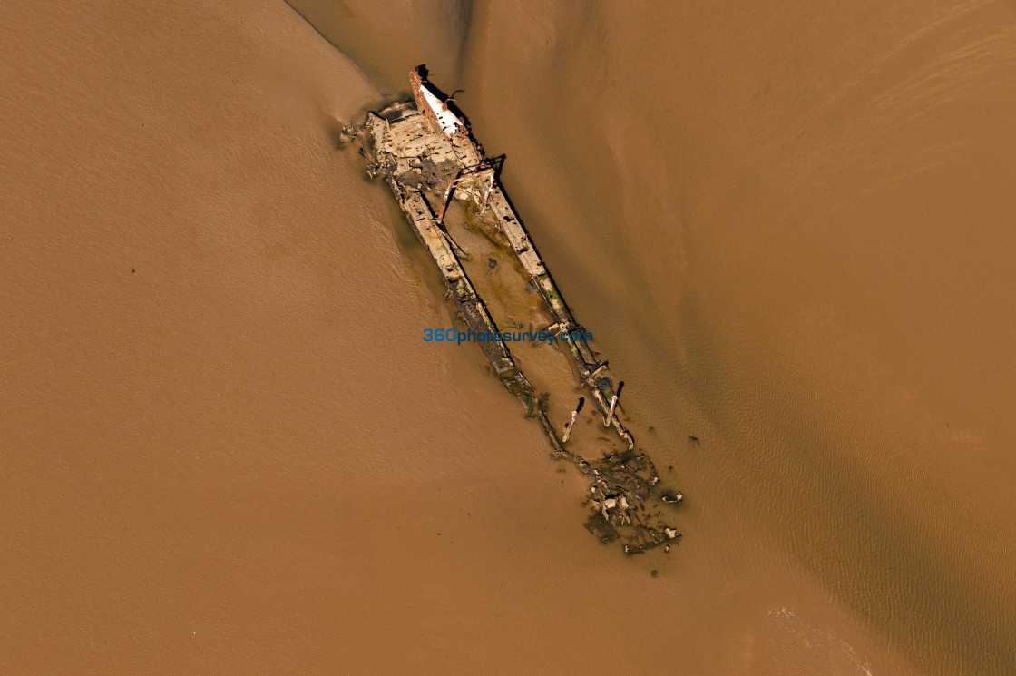 "The Wash wrecks aerial photos 210908 63" stock image