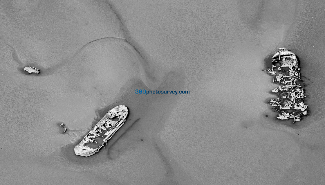 "The Wash wrecks aerial photos 210908 63" stock image