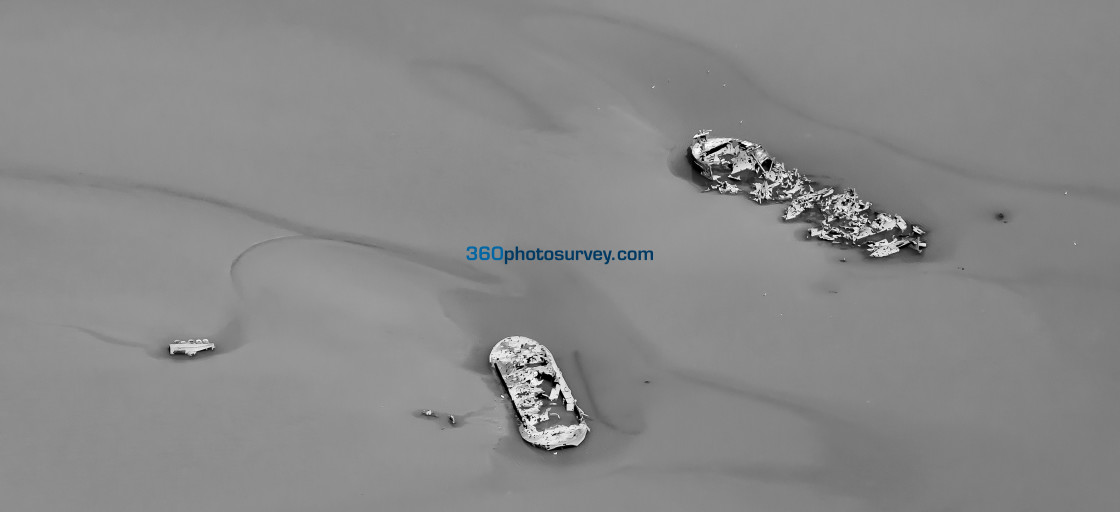 "The Wash wrecks aerial photos 210908 63" stock image