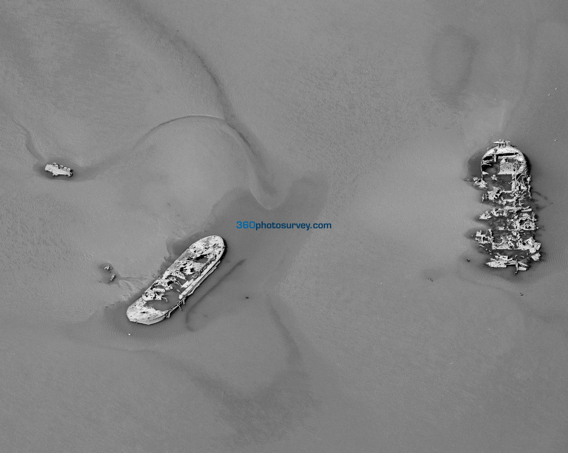 "The Wash wrecks aerial photos 210908 63" stock image