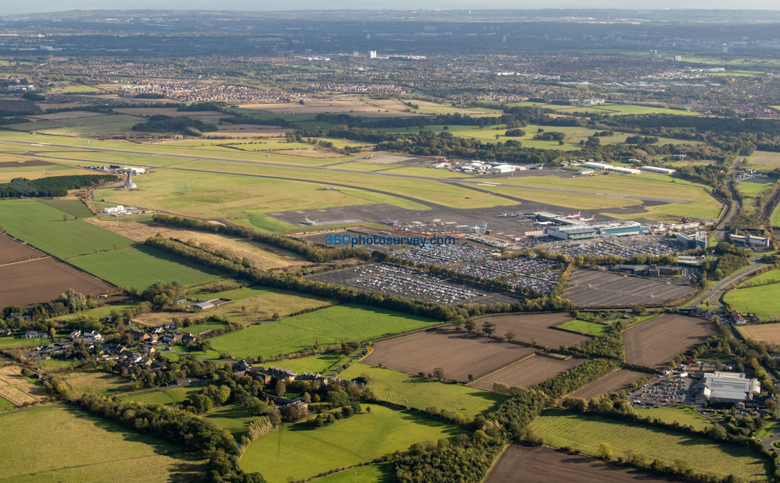 "Newcastle Airport aerial photo 211025 11" stock image