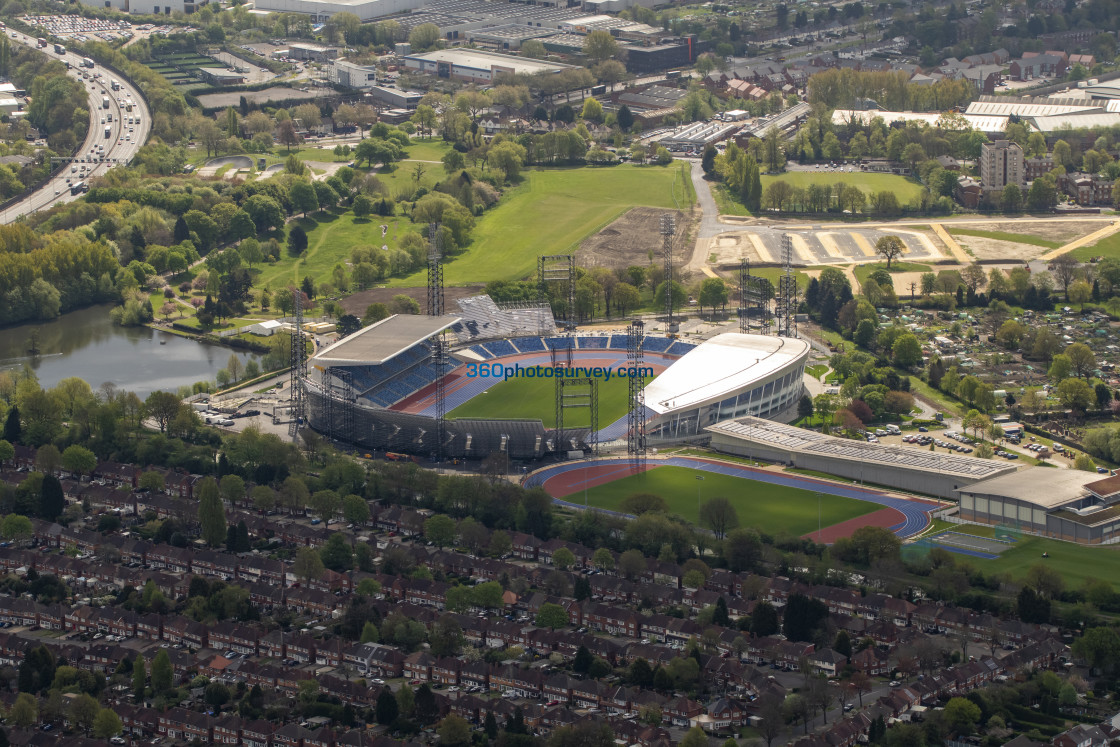 "Birmingham aerial photo Alexander Stadium 220425 66" stock image