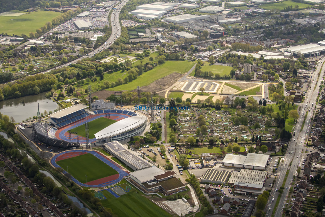 "Birmingham aerial photo Alexander Stadium 220425 66" stock image